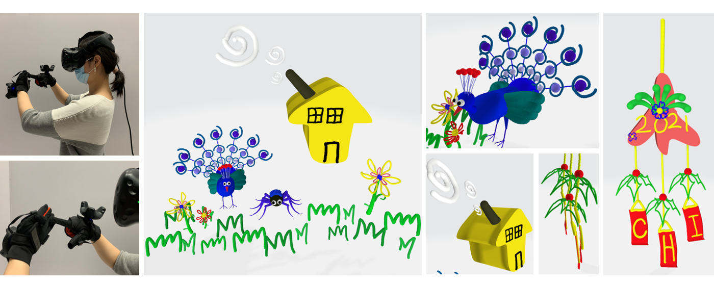 HandPainter is designed for novice users to create 3D concept designs in VR environments in a hand-based sketchingmanner.